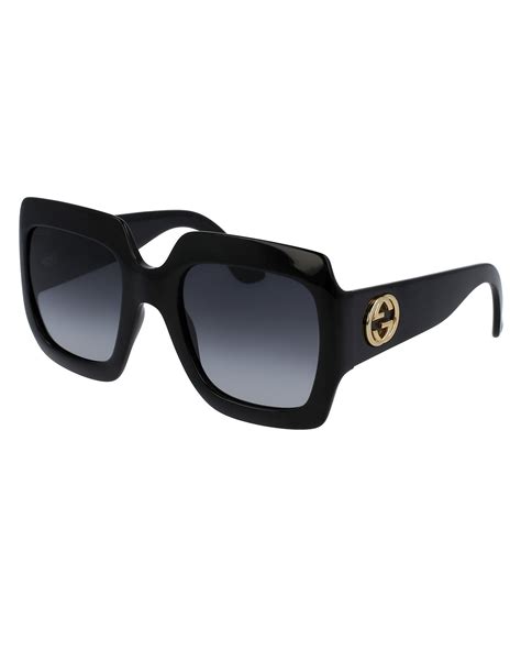 gucci 57mm oversized sunglasses black|57mm gradient square sunglasses Gucci.